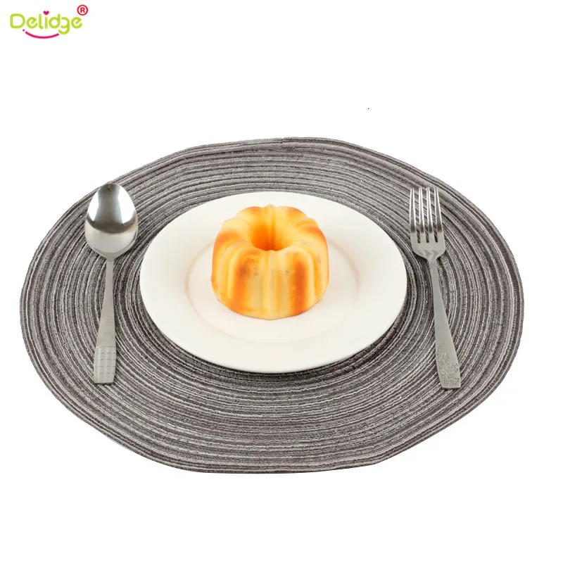 Delidge 18 см круглые коврики для дома тканые нескользящие настольные коврики термостойкие настольные подстилки аксессуары для украшения дома