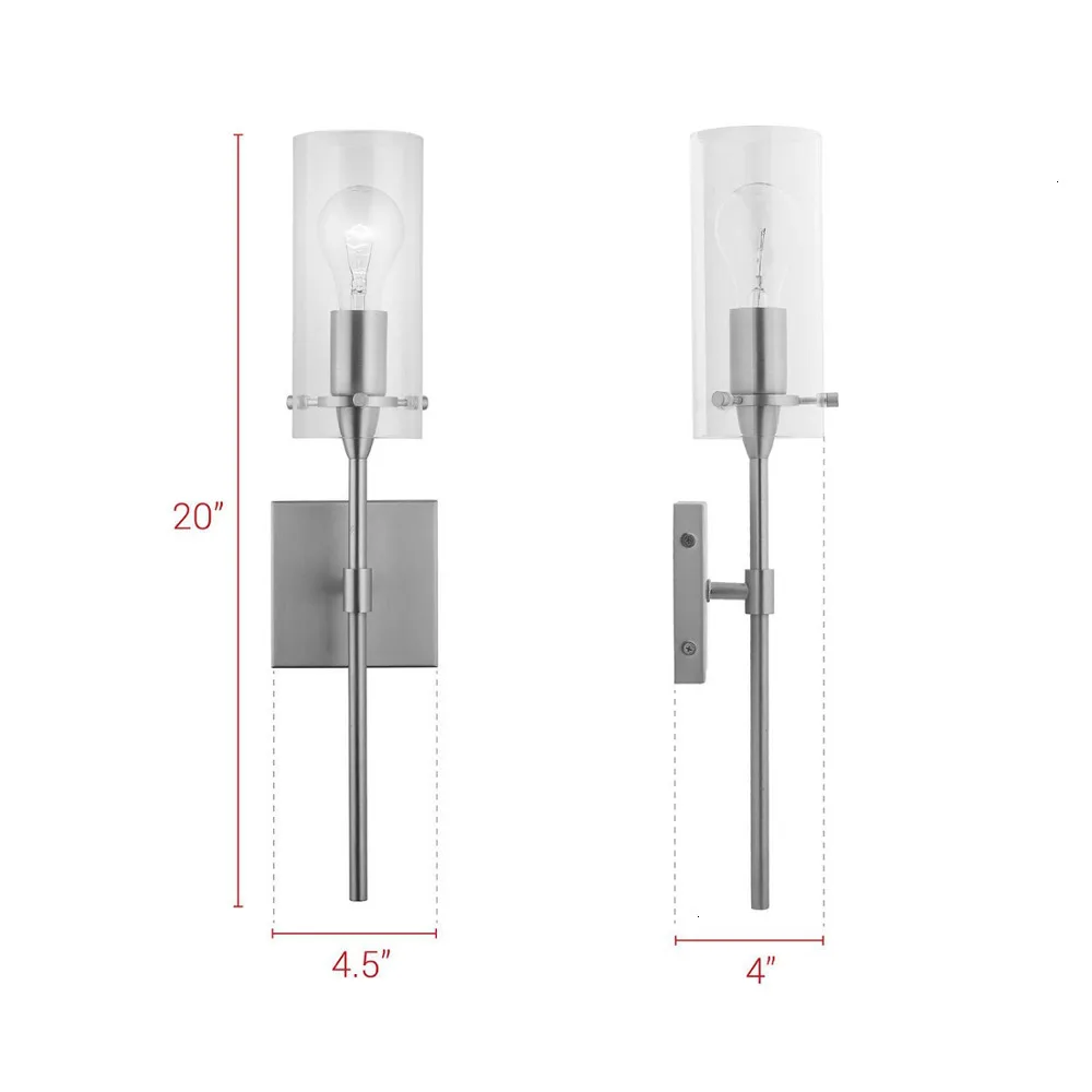 Промышленный прозрачный стеклянный настенный светильник для помещений s спальни