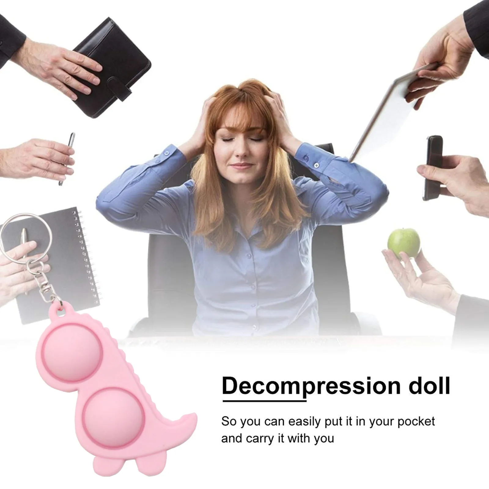 

Cartoon Simple Dimple Fidget Toy Children Adult kawaii Dinosaur Dimple Toy Stress Reliever Board Controller Educational Toy