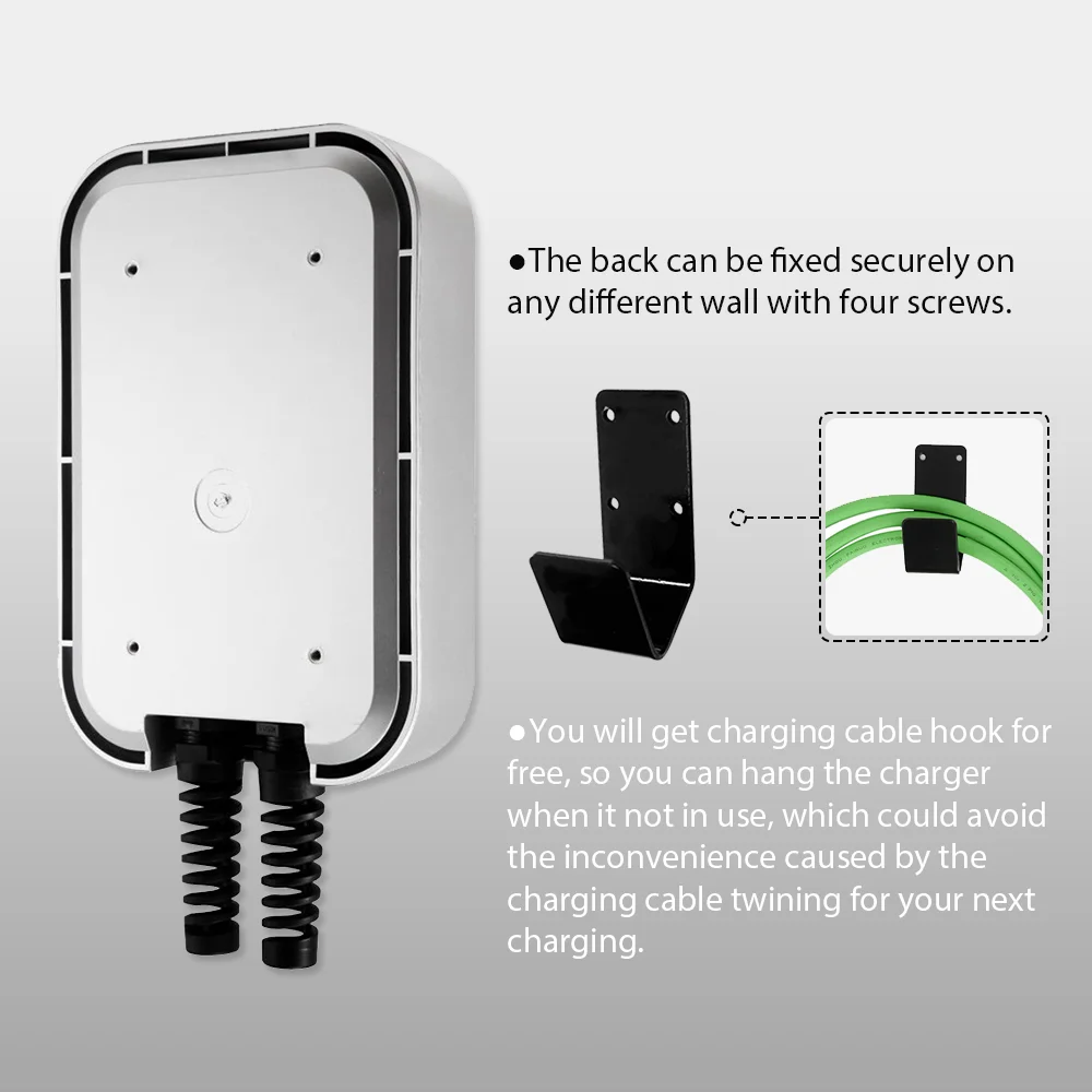 EV зарядная станция зарядное устройство для электромобиля EVSE Wallbox J1772 32A Level2 220-240 В