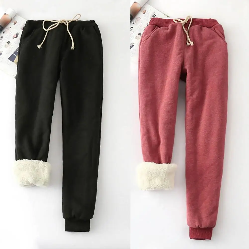 2021 для женщин Детские зимние брюки толстые овчины кашемировые штаны теплые