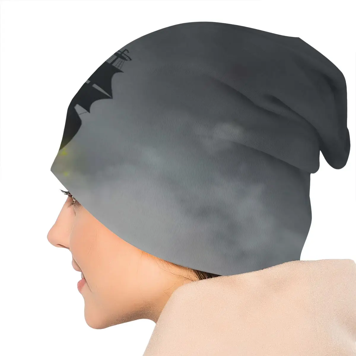 

Black Sailboat Nautical Chart Autumn Female Warm Beanies Double Used Warm Bonnet Hats