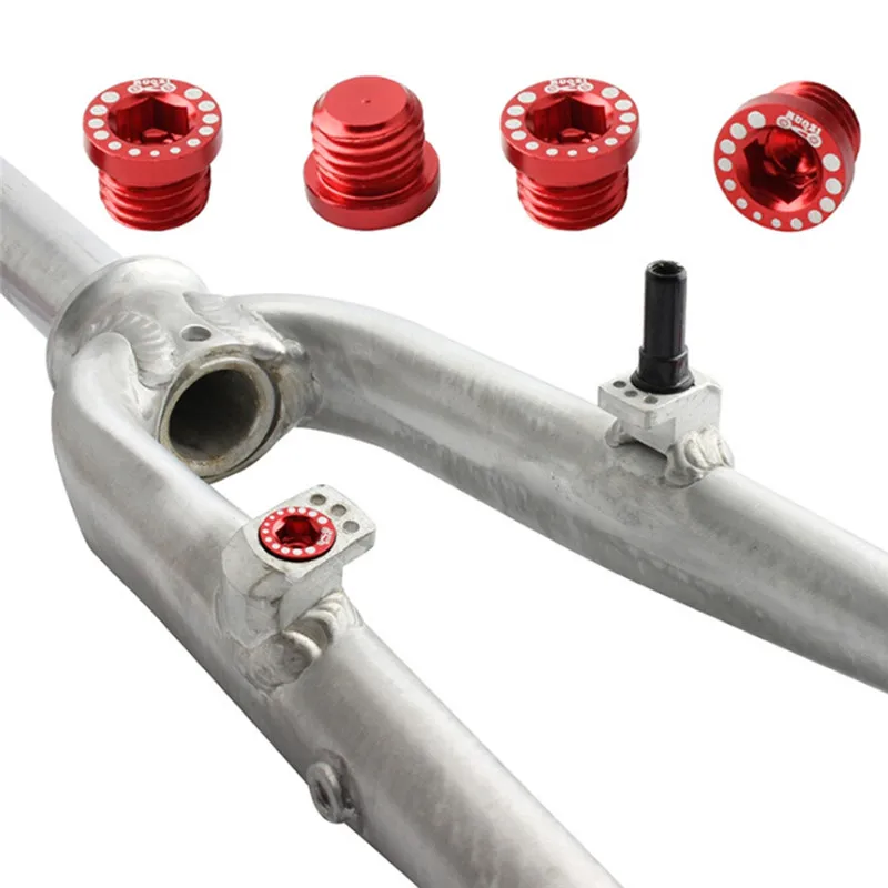 

4PCS Mountain Bike Brake Screw Nut Aluminum Alloy V Brake Screw M10 Ultra-light Installation Head Cap Bolts Nuts Turn Buckle