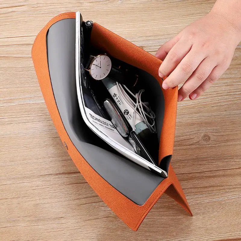 

Waterproof Leather A4 Business Briefcase File Folder Document Paper Organizer