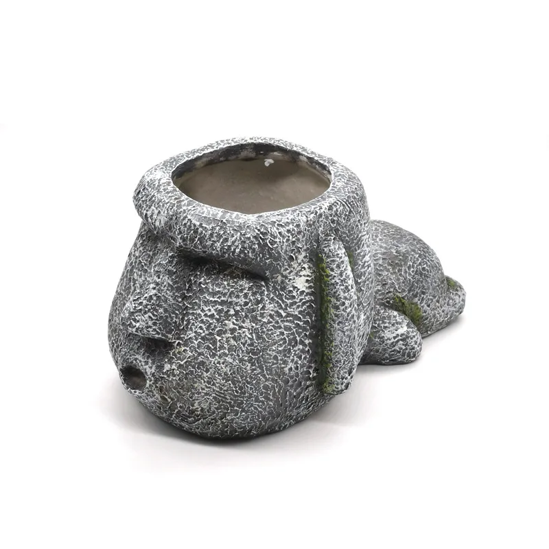 

Moai Stone Resin Crafts Display Planting Flower Tray Storage Pen Holder Living Room Garden Decoration
