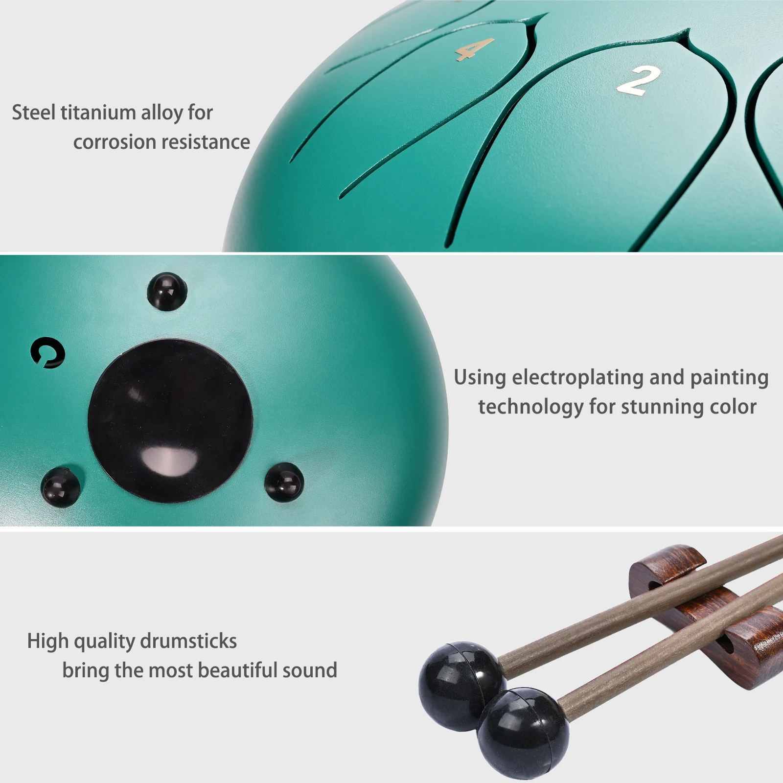 12 дюймовый 13-тоновый стальной барабан для язычка ударный мини ручной с барабаном