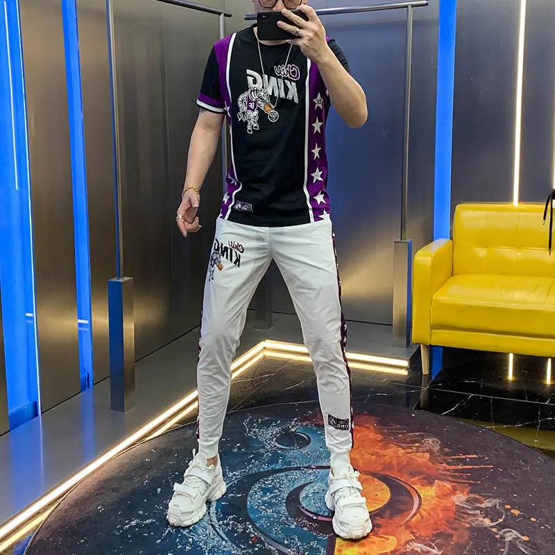 Европейская станция Новинка лета 2021 мужской повседневный костюм из двух