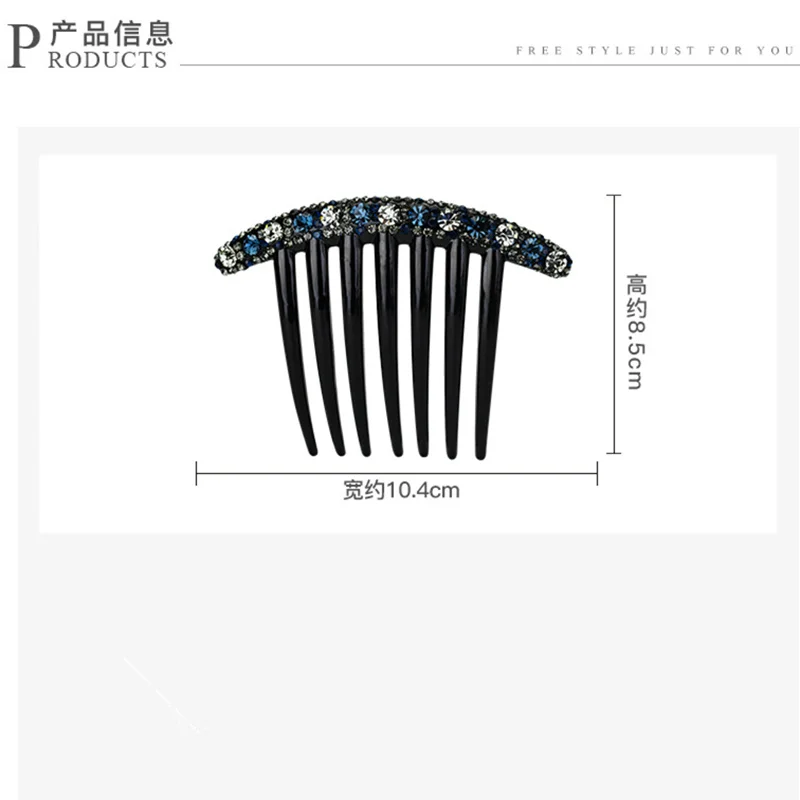 Новинка 2022 заколка Стразы с кристаллами и цветами заколки для волос головной