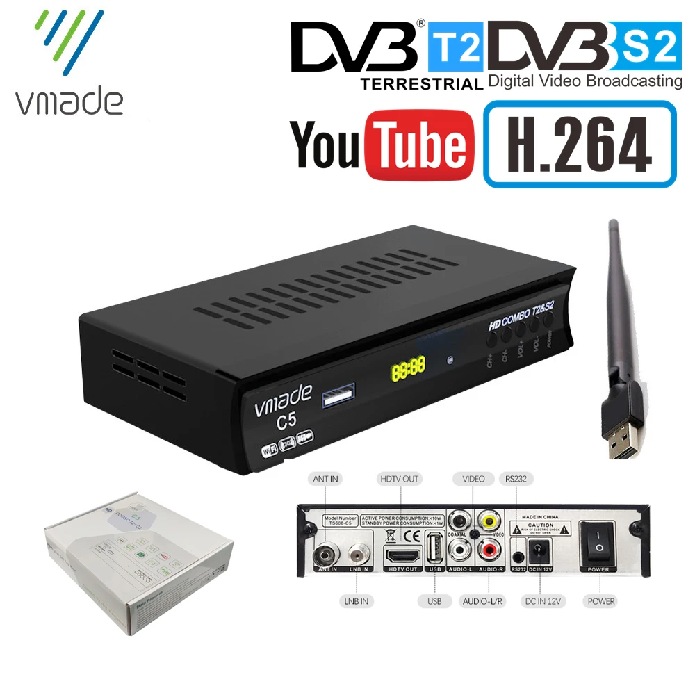 цифровая тв приставка 2021 DVB S2 спутниковый прием цифровой ТВ тюнер T2S2 ресивер для