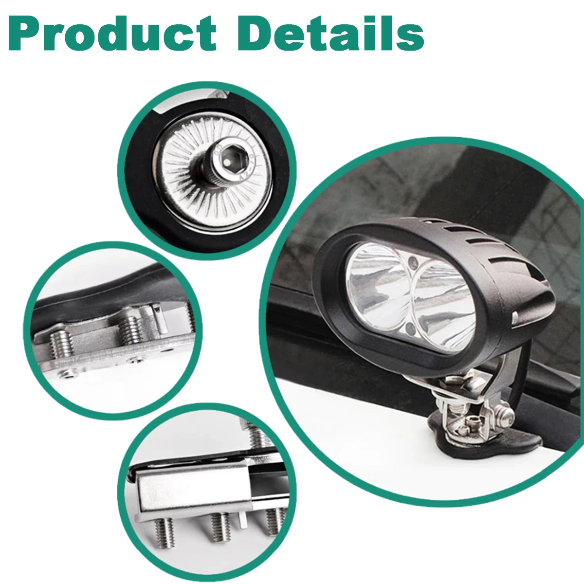 

2PCS LED Light Bar Mounting Bracket Universal LED Light Work Light Bar Mounting Bracket for Off-road Installation of Jeep