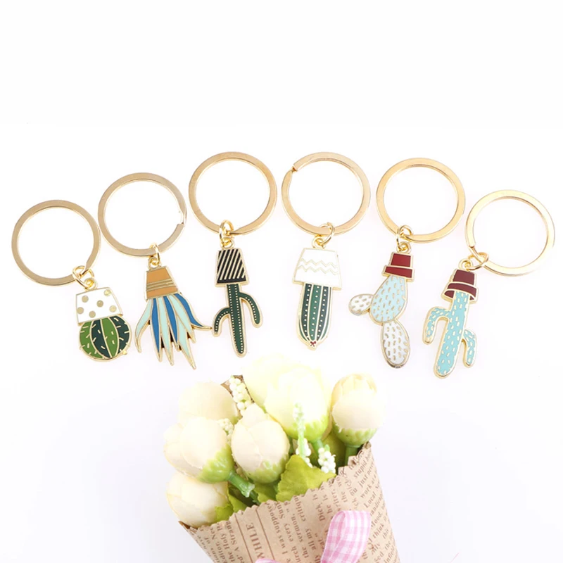 Брелоки в форме кактуса для женщин суккулентов горшке суккулента креативные