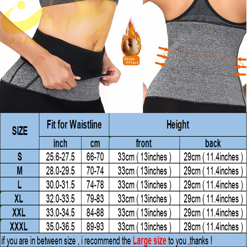 LAZAWG женский пояс для талии Cincher Tummy Control Горячий Неопреновый Пояс пота триммер