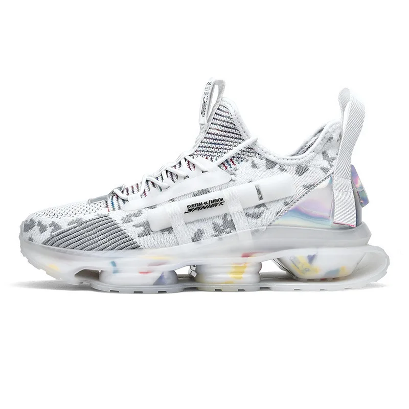 

Men Casual Shoes Breathable Reflective Sneakers Men Popcorn Bottom Mesh Shoes Large Size Custom Logo Packing for Drop Shipping