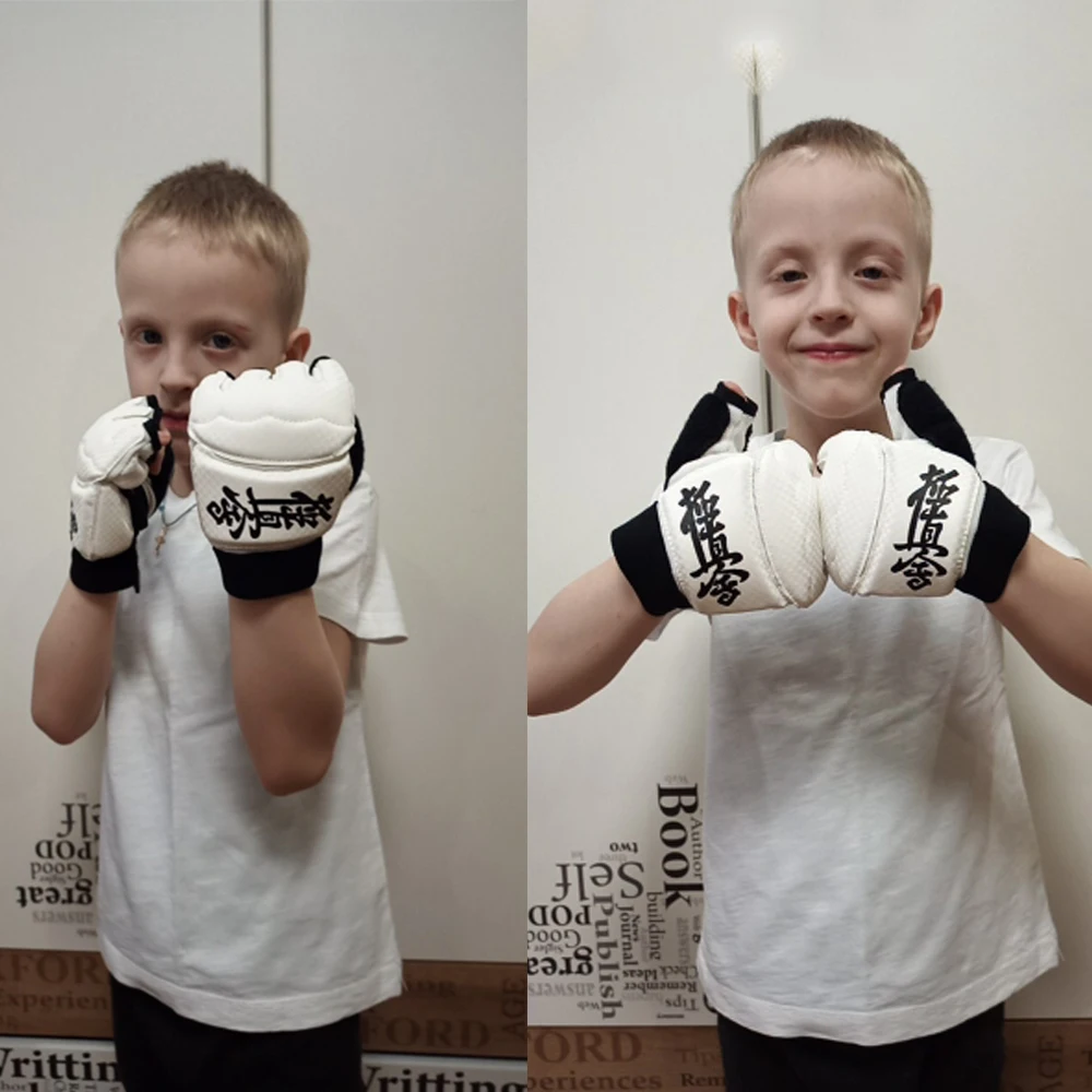 Горячая каратэ Kyokushin перчатки Борьба рука протектор боевые искусства Спорт