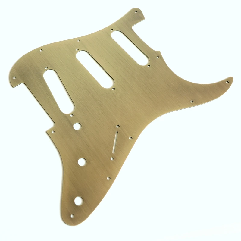 США стандарт 11 монтажных отверстий SSS Матовый алюминий Золотой строт гитарная