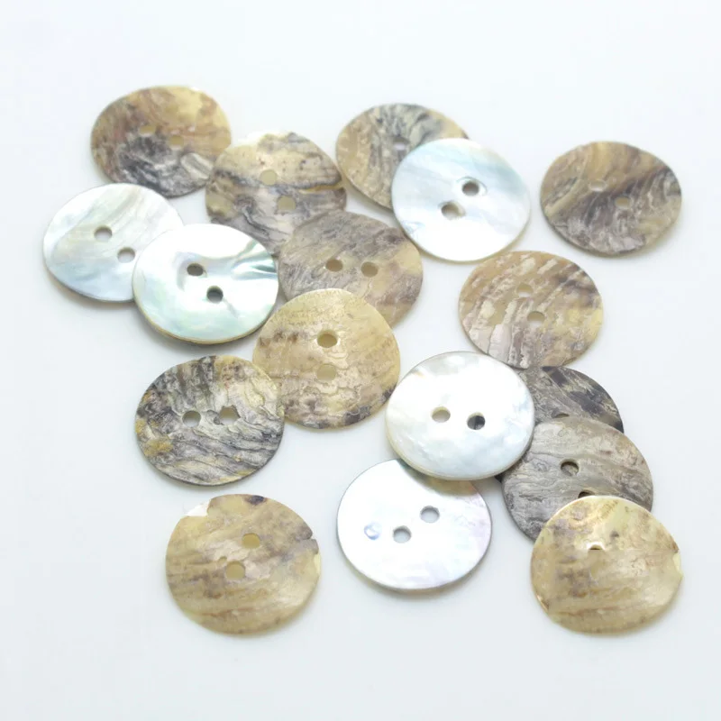 30PCS Natural Shell Sewing Buttons Color Mother of Pearl MOP Round 2 Hole Button Garment Accessories DIY 9/15MM | Дом и сад