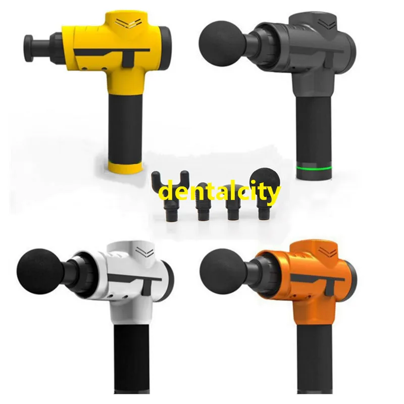 4 Heads 3Speed Tissue Massage Gun Muscle Massager Pain Management after Training Exercising Body Relaxation Relief |