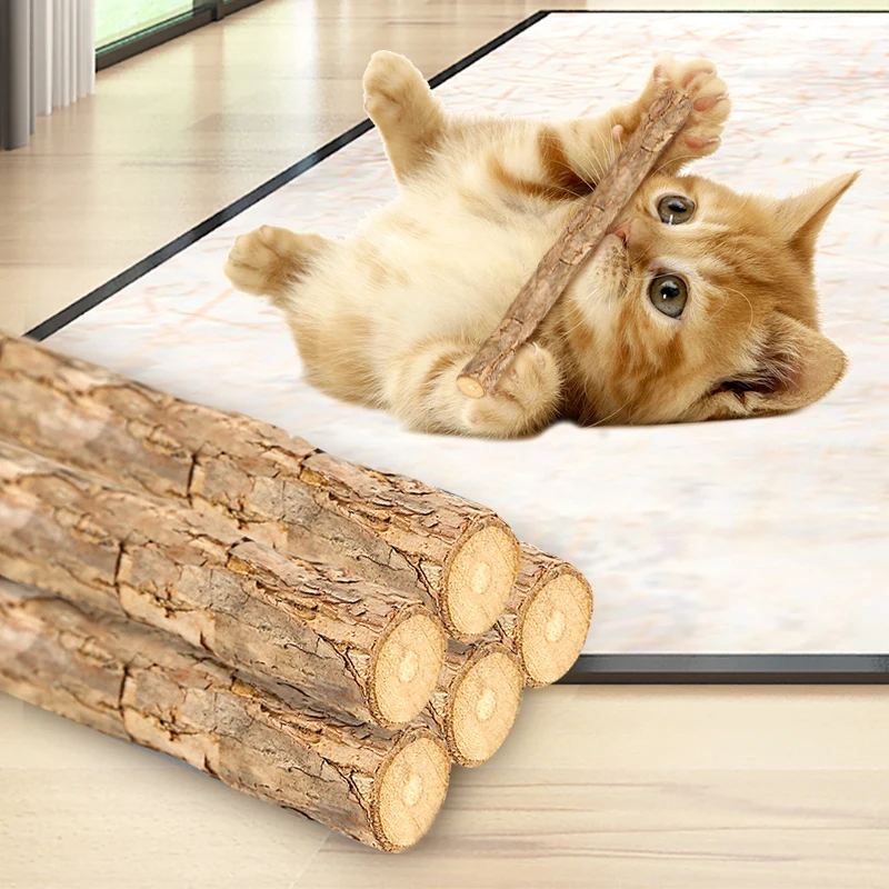 25 шт./лот игрушки для кошек натуральные кошачьи молярные палочки ухода за зубами