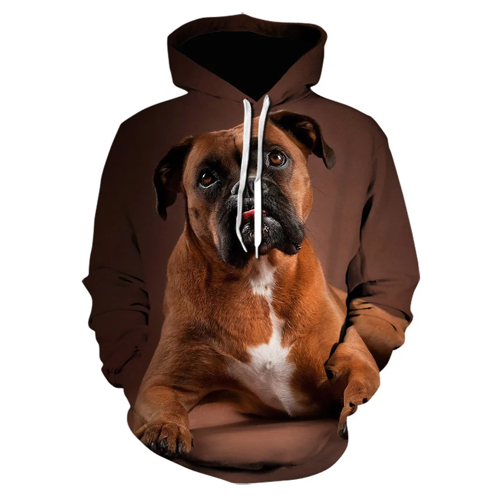

Men's Sports Casual Shirt Spring Autumn Long Sleeve Pullover Women's Animal Pug Cute Hoodies Hip Hop Youth Street Style Tops