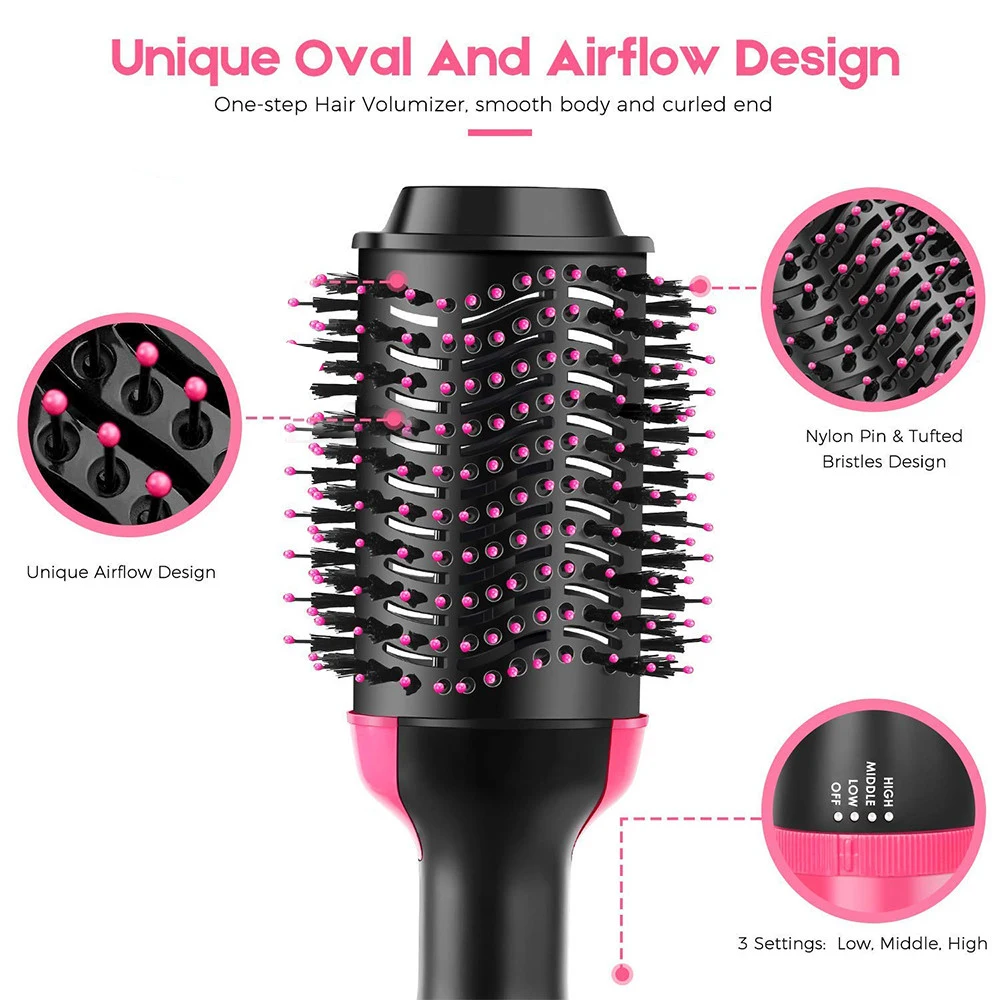 3 в 1 один шаг фен для волос с горячим воздухом стайлер щеткой вольюмайзер