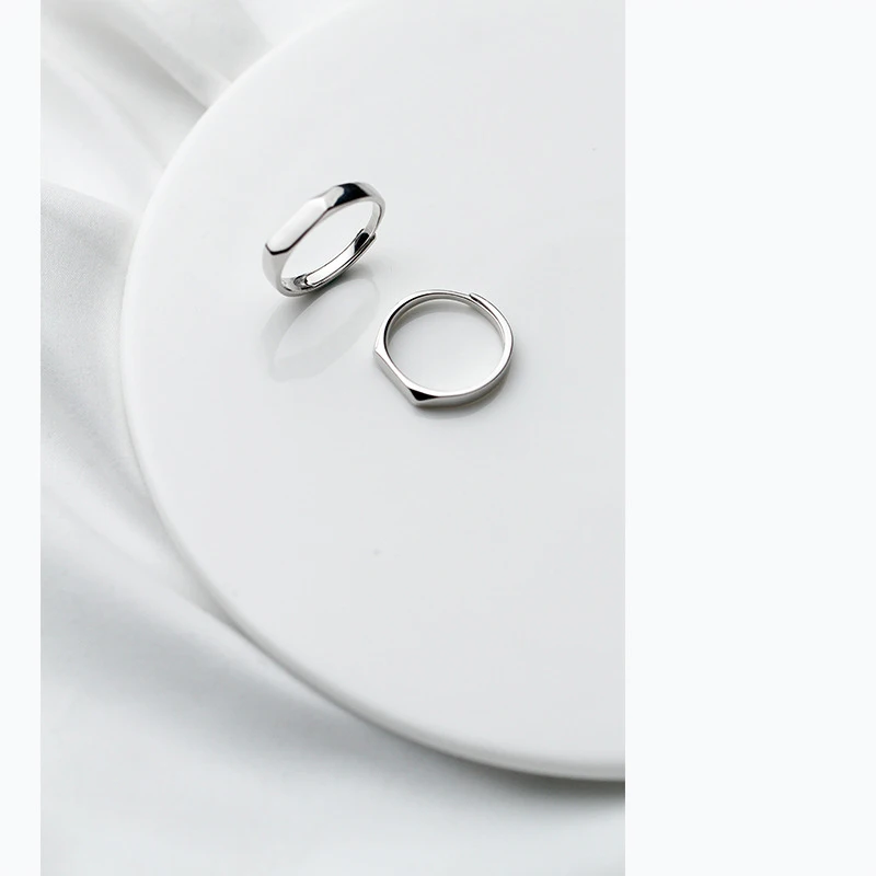 La Monada 55-63mm Geometry Women Ring 925 Silver Minimalist Rings For Fine In Jewerly Woman Adjustable | Украшения и аксессуары