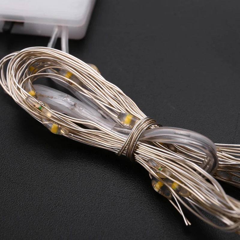 

Pack Of 6 LED Starry String Lights with 20LED on 1M Silver Coated Copper Wire, Fairy Lights Battery Powered By 2X CR2032(Incl),