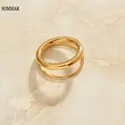 SOMMAR Горячая распродажа! Золотое Двухслойное кольцо на палец Vermeil, размер 6, 7, 8