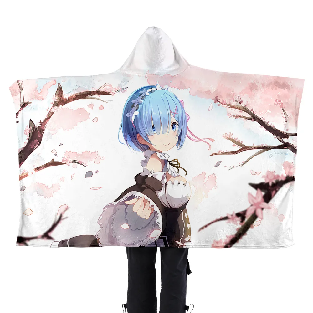 

Фланелевое Флисовое одеяло с надписью «Re:Zero Emilia Ram Rem»