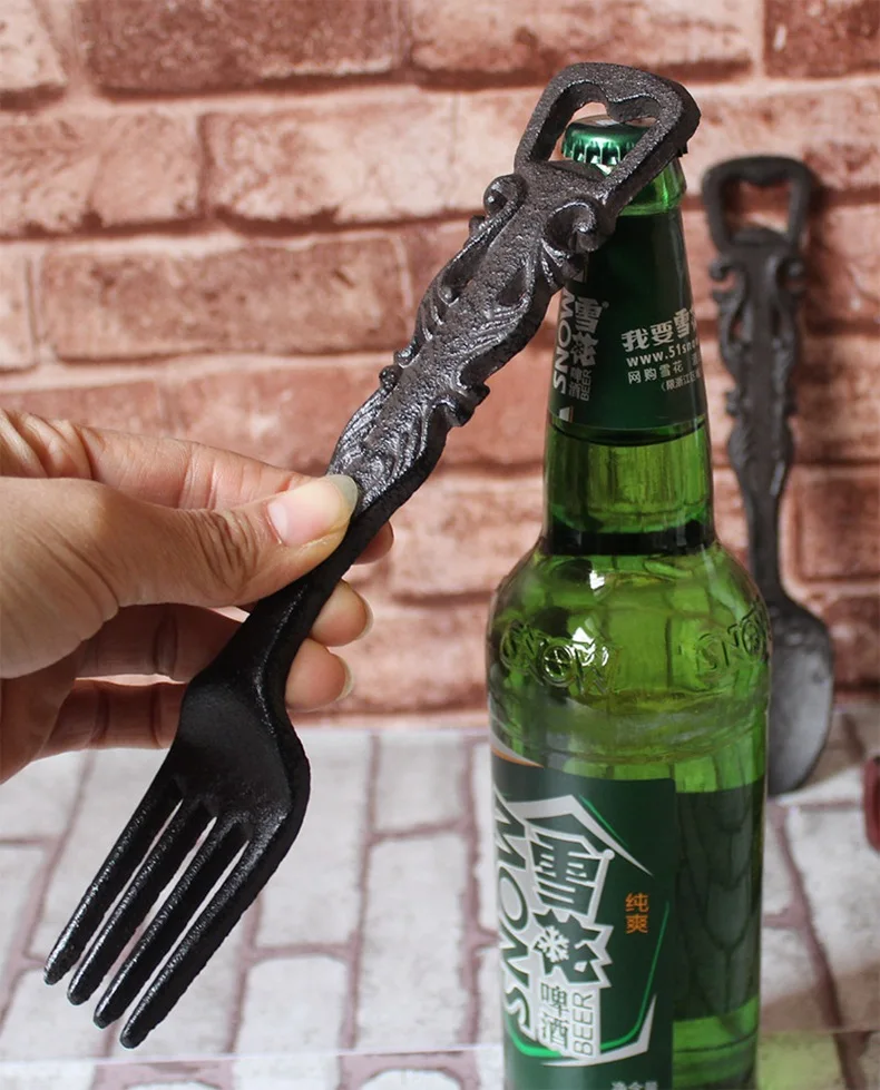 Креативная открывалка чугунная для бутылок вина из бычьего железа с настенным