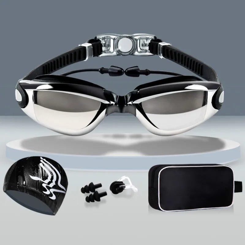 

Профессиональные плавательные очки HD анти-туман 100% УФ Регулируемые очки ремень для плавания очки для взрослых водонепроницаемые очки по ре...