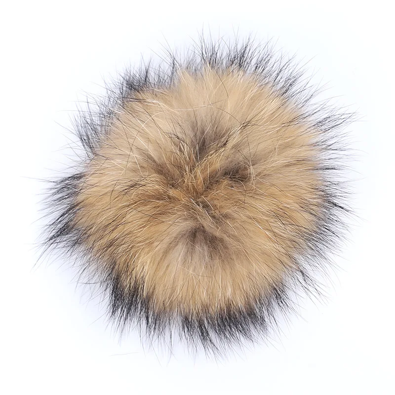 Pompom Модная вязаная шапка с жемчугом, женская шапка с помпоном из натурального меха, зимняя теплая хлопковая шапка с помпонами енота, Высококачественная утепленная женская шапка - Color: Pompom