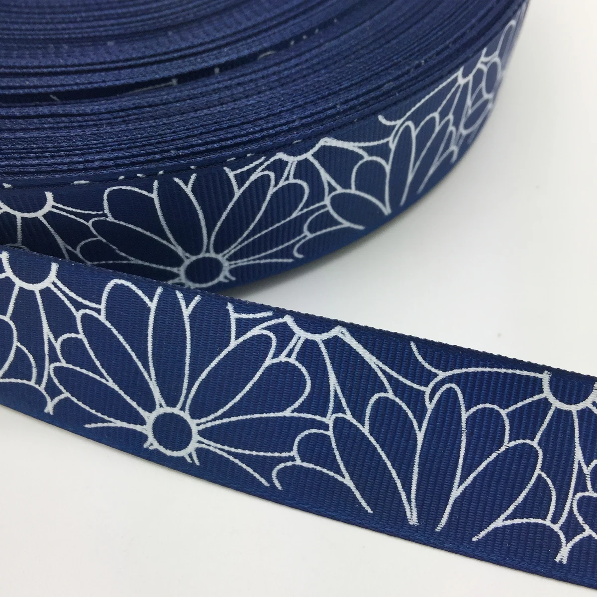 NEW DIY 5 Yards 1'' 25mm Solid Color Printed Grosgrain Ribbon Hair Bow Sewing | Дом и сад