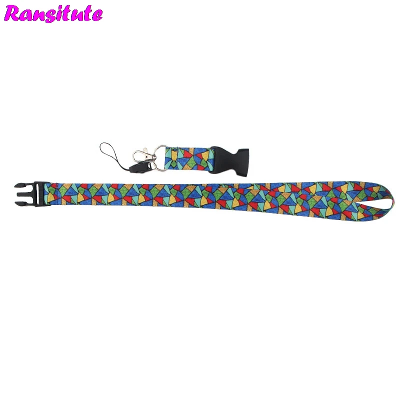 Цветной стеклянный мобильный телефон шнурок для ключей удостоверения личности