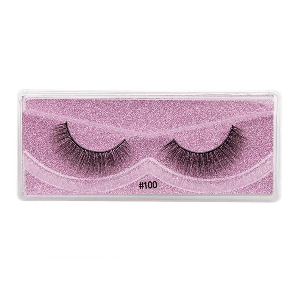 

1 Pair Fake Eyelash Thick Natural Effect Multiple Layers 3D Faux Mink Hair Eye Lash for Dating