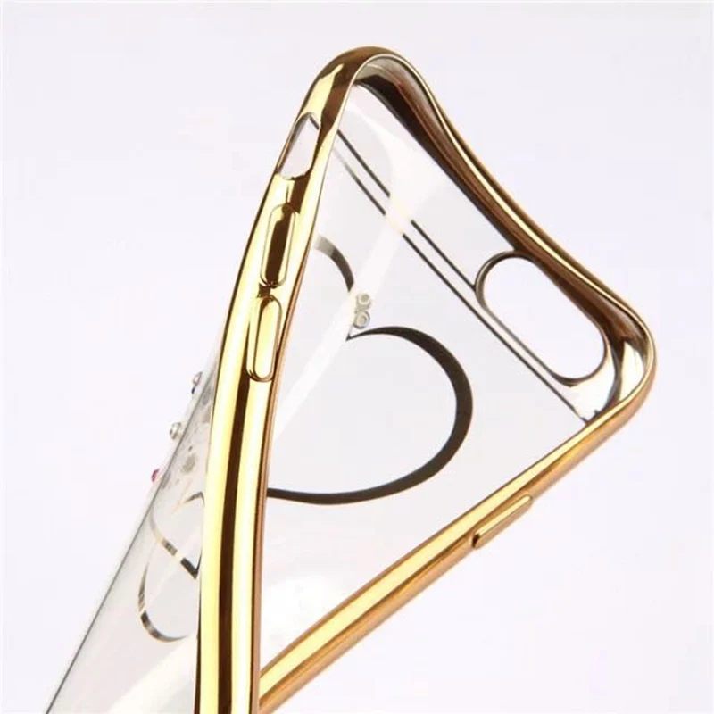 Роскошный блестящий прозрачный чехол с сердечками для iPhone 11 Pro X XR XS Max 7 8 6s Plus |