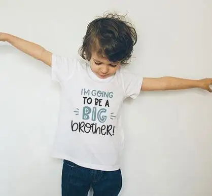 I Will Be a Big Brother/летние детские топы с короткими рукавами для мальчиков