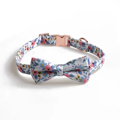

Custom Engraved Dog Collar With Leash Nylon Printed Dog ID Collars Pet Walking Belt For Small Medium Large Dogs Flower Accessory