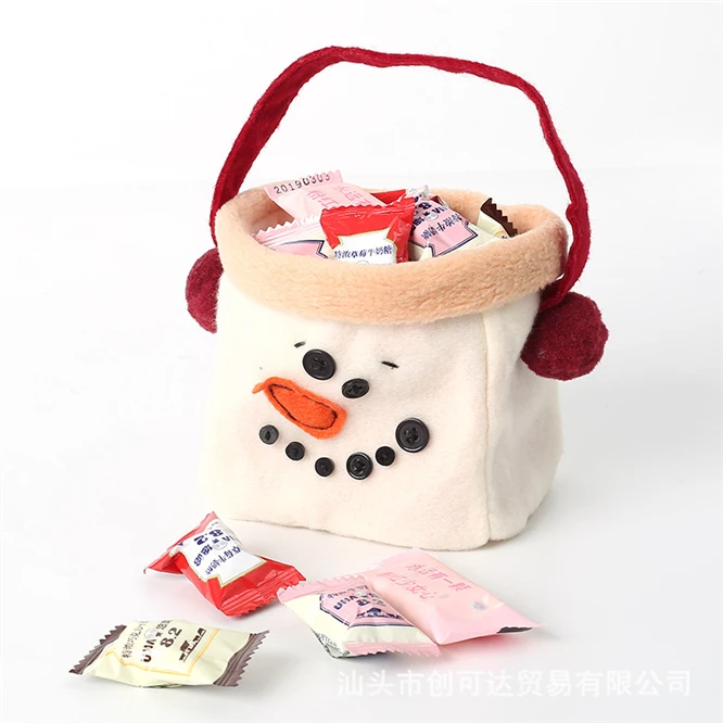 

2pcs Cute Snowman Storage bag Candy bag Birthday Cookie Candy Gift Packaging Bags Party Bar Favors Christmas decoration Tote bag