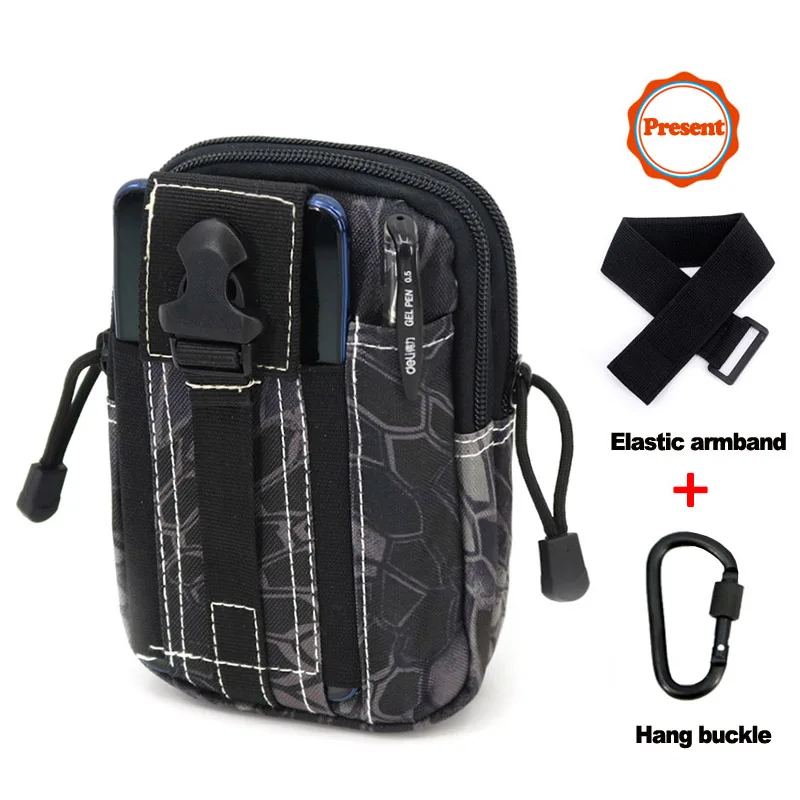 Pythons grain black Мужские уличные походные сумки, тактические рюкзаки Molle, сумка на пояс, военный поясной рюкзак, мягкая спортивная сумка для бега, дорожные сумки - Цвет: Pythons grain black
