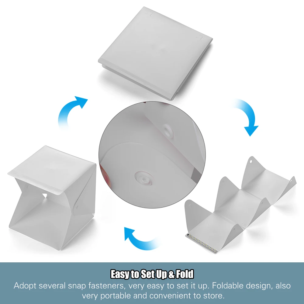 Портативный светодиодный студийный лайтбокс сделай сам 6000K мини складные