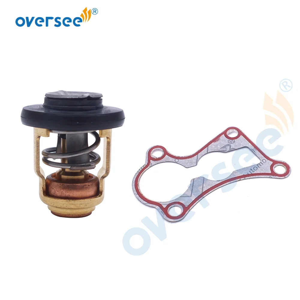 

50 Degree Outboard Motor Thermostat 6E5-12411-10 and Gasket Replaces 676-12414-A1 Set for Yamaha Boat Engine