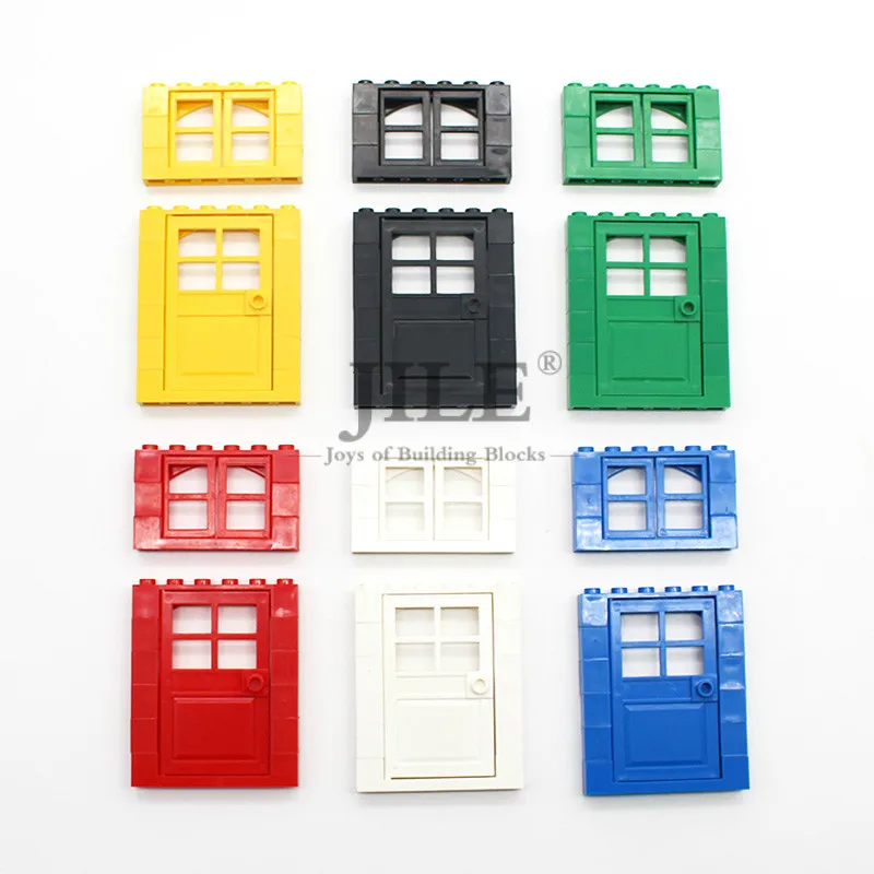 Конструктор Moc окно дверь городской уличный вид дом сделай сам просвечивающие