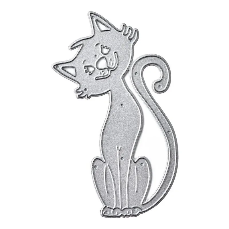 DiyArts Cute Shaking Head Cat Metal Cutting Dies Scrapbooking Card Making Embossing Stencil Die Cut Template New 2019 | Дом и сад