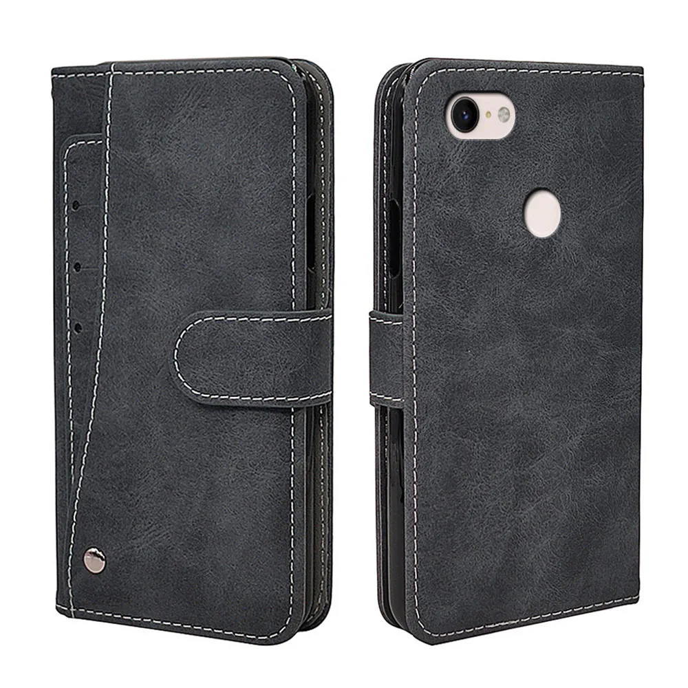 

Luxury Vintage Case For Google Pixel 6 5 4 4A 3 3A 2 XL 4G 5G Case Flip Leather Silicone Wallet Cover TPU Fundas Card Solts