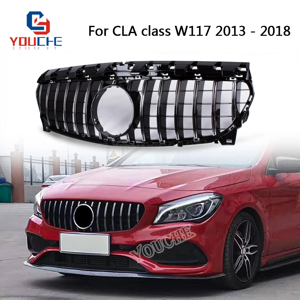GT R Стиль передний бампер решетка сетка для Mercedes W117 CLA класс CLA180 CLA200 CLA250 CLA45 AMG 2013