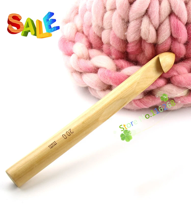 20 mm bamboo pins Crochet Hooks Knitting Needles diy Carbonized Sewing wood Tools Weave Craft Crocheting bodkin t52 | Дом и сад
