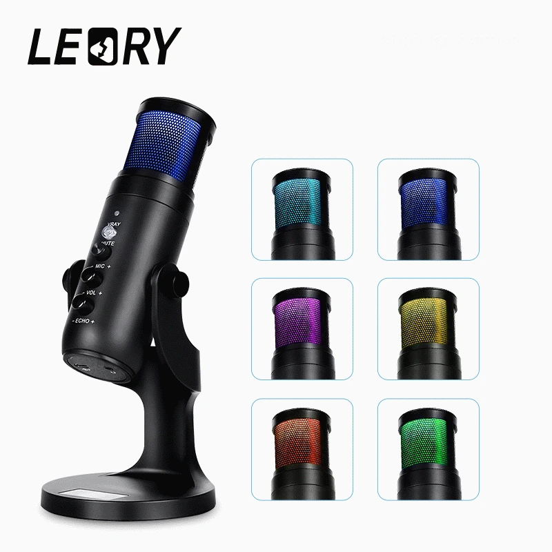  Подставка для микрофона, USB, конденсаторная, RGB-подсветка 