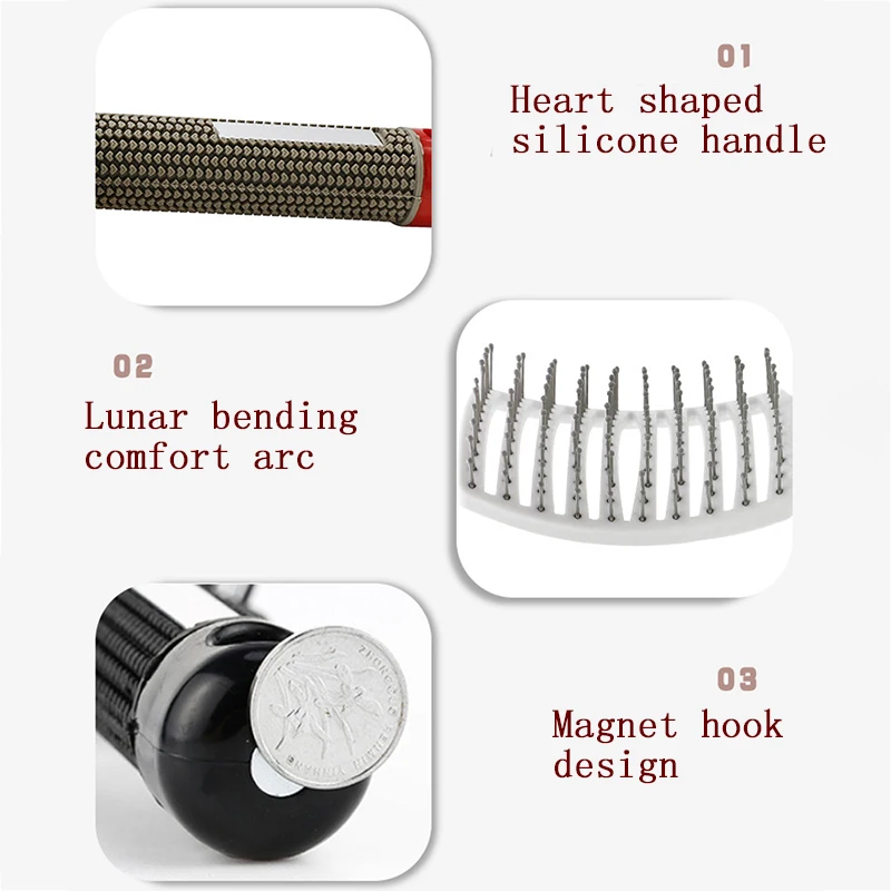 

1Pcs Women Men Hair Scalp Massage Comb Fashion Wet Curly Detangle Hair Brush for Women Hairdressing Anti-static