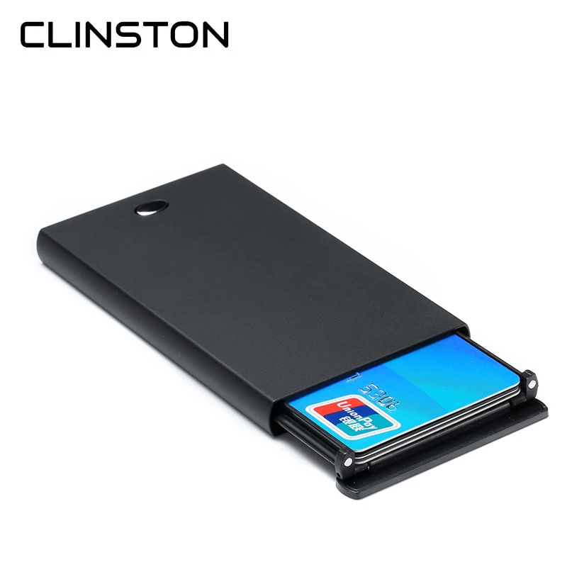 Мужской Чехол для карт с эффектом пуш ап металлический держатель в деловом стиле