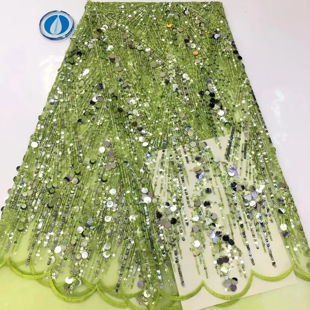 

Madison Sequins African Lace Fabric 2021 High Quality Lace French Lace Fabric Nigerian Embroidery Tulle Lace Fabrics For Dress